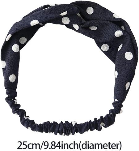 Saycker 5pcs Bohemia Hairband, Fashion Casual Polka Dot Headband Elastic Hair Bands, Cute Hair Wrap for Girls Hair Accessories(Multicolor) in Saudi Arabia