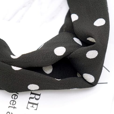 Saycker 5pcs Bohemia Hairband, Fashion Casual Polka Dot Headband Elastic Hair Bands, Cute Hair Wrap for Girls Hair Accessories(Multicolor) in Saudi Arabia