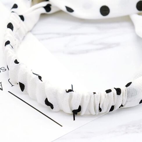 Saycker 5pcs Bohemia Hairband, Fashion Casual Polka Dot Headband Elastic Hair Bands, Cute Hair Wrap for Girls Hair Accessories(Multicolor) in Saudi Arabia