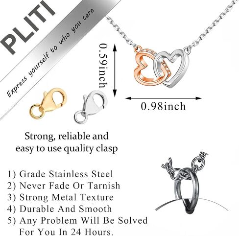 PLITI Sorry Gift Apology Gift Forgiveness Gift I am Truly Sorry Interlocking Heart Necklace For Soulmate in Saudi Arabia