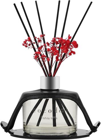 Beautyflier Reed Diffuser Holder, Acrylic Stand Compatible with COCODOR Preserved Flower Reed Diffuser, Acrylic Holder for 6.7oz Fragrance Oil and Frosted Glass Bottle Oil Diffuser for Car, Trucks in Saudi Arabia