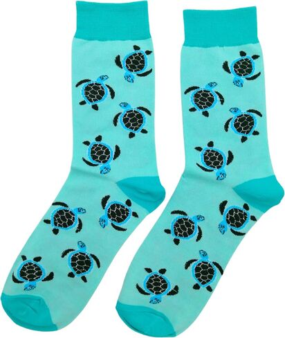 Beach Socks, Vacation Sea Turtle Mismatched Asymmetric Socks Funny Creative Unique Crew Ankle Dress Cute Novelty in Saudi Arabia