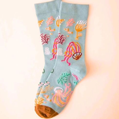Beach Socks, Vacation Sea Turtle Mismatched Asymmetric Socks Funny Creative Unique Crew Ankle Dress Cute Novelty in Saudi Arabia