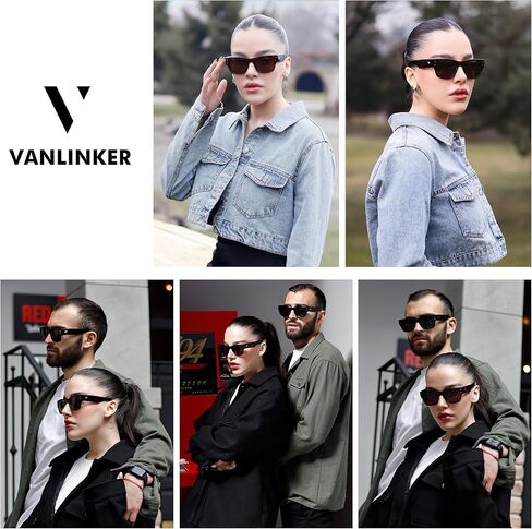 نظارات VANLINKER الكلاسيكية المستقطبة السميكة المربعة للرجال والنساء، ظلال مستقطبة عصرية Gafas De Sol Hombre VL9776 in Kuwait