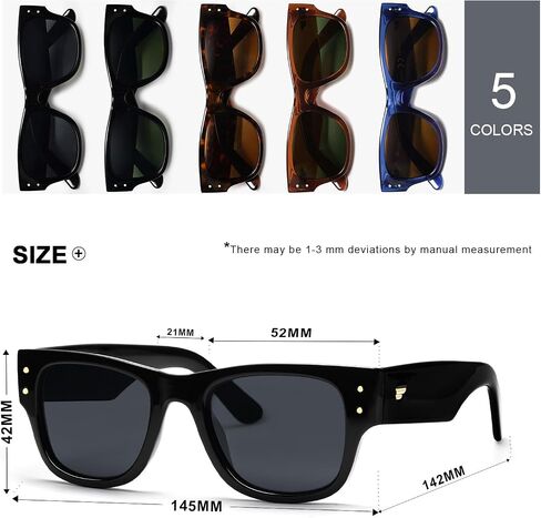 VANLINKER Classic Polarized Thick Square Sunglasses for Men Women Trendy Polarized Shades Gafas De Sol Hombre VL9776 in Saudi Arabia