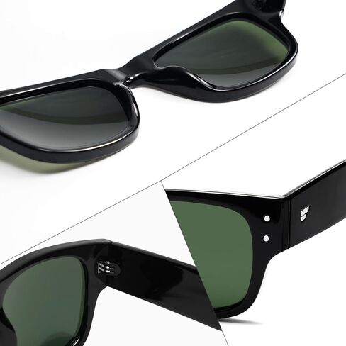 نظارات VANLINKER الكلاسيكية المستقطبة السميكة المربعة للرجال والنساء، ظلال مستقطبة عصرية Gafas De Sol Hombre VL9776 in Kuwait