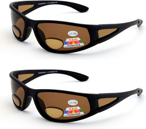 2 Pairs Men Polarized fly fishing sunglasses with magnification bifocal lens readers outdoor reading in Kuwait