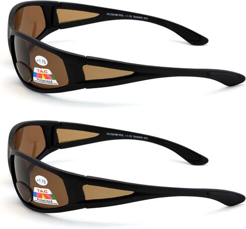 2 Pairs Men Polarized fly fishing sunglasses with magnification bifocal lens readers outdoor reading in Kuwait