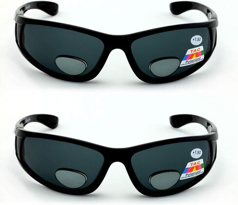 2 Pairs Men Polarized fly fishing sunglasses with magnification bifocal lens readers outdoor reading in Kuwait