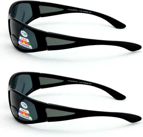 2 Pairs Men Polarized fly fishing sunglasses with magnification bifocal lens readers outdoor reading in Kuwait