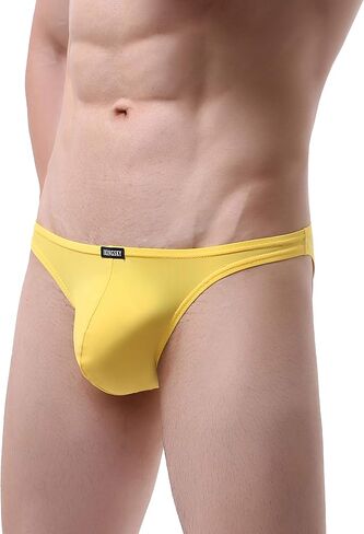 IKINGSKY Men's Sexy Brazilian Underwear Soft Pouch Bikini Under Panties Half Back Coverage Mens Underwear in Kuwait