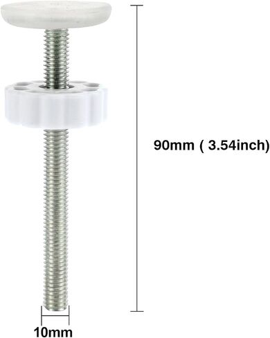 AMORBASE Pet Gates Spindle Rods 8mm(M8) - Replacement Threaded Screw Bolts Hardware Parts Kit Wall Protector for Baby Pressure Mounted Safety Door & Pet Stair Gates (White) - by AMORBASE in Kuwait