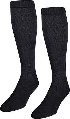 NuVein Men's Compression Socks, 30-40 mmHg Support, Dress Trouser Style, Over Calf Knee High, Black, Large in Kuwait