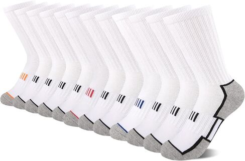 Comfoex 10 أزواج من الجوارب للأولاد، جوارب طويلة للساق الرياضية، جوارب نصف مبطنة للأطفال من سن 4-6 و6-8 و8-10 سنوات in Kuwait