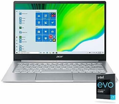 كمبيوتر محمول Acer 2021 Swift 3 رفيع للغاية، شاشة 14 بوصة FHD، Intel Evo i7-1165G7، عمر بطارية طويل 16 ساعة، Intel Iris Xe Graphics، Thunderbolt 4، ذاكرة الوصول العشوائي 8 جيجابايت، 1 تيرابايت PCIe SSD، بصمة الإصبع، كاميرا ويب، Wi-Fi 6 in Saudi Arabia