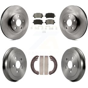 Transit Auto Front Rear Disc Brake Rotors Semi-Metallic Pads And Drum Kit Replacement For Toyota Corolla K8S-103438