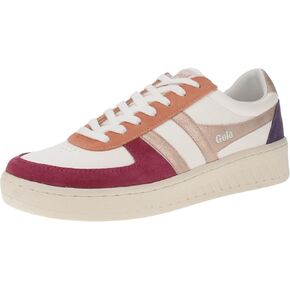 Gola Grandslam Quadrant Womens Fashion Trainers in Off White Cerise