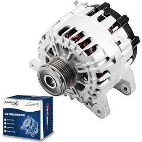 Alternator Fits for Nissan Rogue 2014 2015 2016 2017 2018, High Output Alternator Replacement 23100-4BA0A, 23100-4BA0B, TG12C152, 120Amp, Internal Fan Type, 6-Groove, CW, Internal Regulator