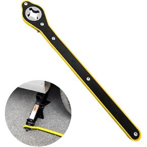 Jack Ratchet Wrench, Forward and Reverse Easily Switch Ratchet Wrench for Scissor Jack, 360° Swivel Labor Saving Jack Lift Speed Tool for Cars SUV, Universal Car Accessories (Wrench)