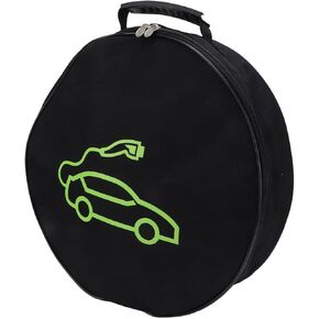 EV Charging Cable Storage Bag, Waterproof Round Large Capacity Multi Purpose EV Carry Bag Wearproof Practical for Cords for Hoses,Electric vehicle spare parts