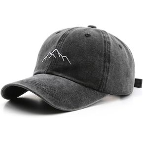 Mens Vintage Baseball Cap Mountain Peak Baseball Hats Retro Washed Cotton Dad Cap Womens Outdoor Cap Adjustable