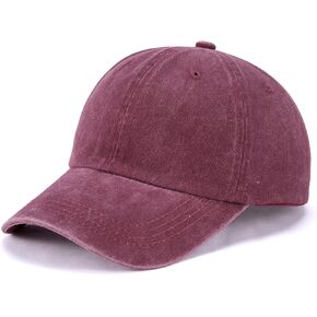 Unisex Washed Distressed Baseball Cap, Classic Low Profile Cotton Hat Plain Cap for DIY, Golf Dad Hat for Men Women