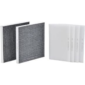 2PCS P609422 4PCS PA30107 Cabin Air Filter with Activated Carbon&Bunk Recirc Filter Fits 2023-2019 Freightliner Cascadia Truck Replace BOA91559 AF26235 P609422 PA4857 CAF24003 PA30107