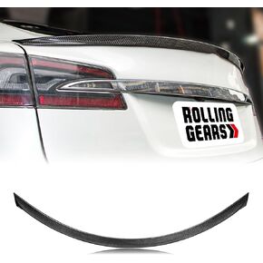 Real Carbon Fiber Spoiler Compatible with Tesla Model S Trunk Spoiler 2012-2024 (DN Type)