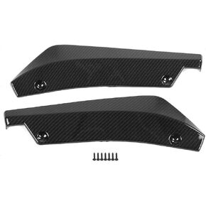 Universal Rear Bumper Lip Splitter,Qiilu1 Pair of Universal Car Modified Rear Bumper Canard Diffuser Spoiler Lip Splitter Fins(Carbon Fiber)