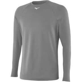 Mizuno Men's Standard Thermo Compression Long Sleeve, Grey, Medium