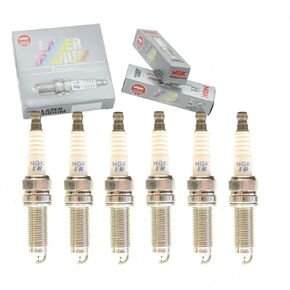 6 pc NGK Laser Iridium Spark Plugs compatible with Honda Pilot 3.5L V6 2012-2013