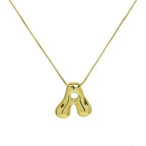 Shiny Cubic Zirconia Bubble Alphabet 26 A-Z,Puffy Name,Letter Necklace,Personalized Monogram Necklace,Balloon Initial Necklace Gifts for Women 18K Gold Plated Jewelry.