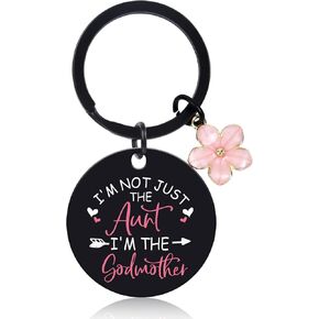 Godmother Proposal Gifts, Godmother Keychain Gift from GodChild, Christian Baptism Keychain Gift for Godmother, Birthday Christmas Mother's Day Gifts for God Mom