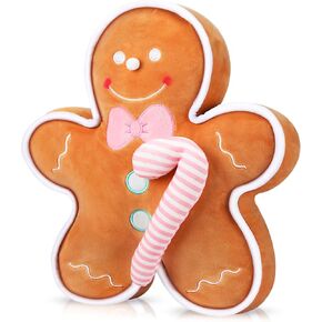Liliful Christmas Plush Stuffed Toy 16 Inch Stuffed Gingerbread Man Toy Soft Aesthetic Gingerbread Man Pillow Stuffed Christmas Toys for Christmas Party Favors Decorations