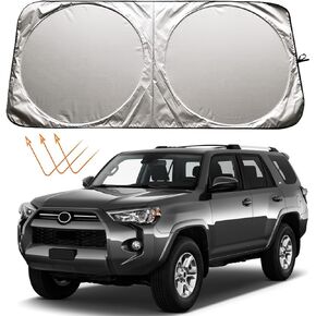 XHRING Car Windshield Sun Shade Sunshade Compatible with Toyota 4Runner 4-Runner SR5 Trail Limited TRD Off-Road PRO Sport 2010-2020 2021 2022 2023 2024 Accessories Car Front Window Sun Shield Visor