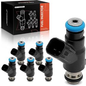A-Premium Set of 6 Fuel Injectors Compatible with Ram 1500, ProMaster 1500 2500 3500 & Jeep Grand Cherokee, Grand Cherokee WK, Wrangler, Gladiator & Dodge Durango & Chrysler Pacifica, Voyager