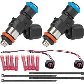 2521068 Fuel Injector With plug terminals and cable ties Fit for Polaris ACE570 ACE900 RZR 4 900 RZR 4 XP 900 RZR 900 Crew 570 (2 PCS)