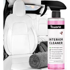 Tesla Seat Cleaner Remover Stain Biodegradable, Safe on White & Black Vegan Leather, Tesla Interior Cleaning Products for Seats, Console, Dash, Tesla Model 3/Y/S/X Accessories for 2025