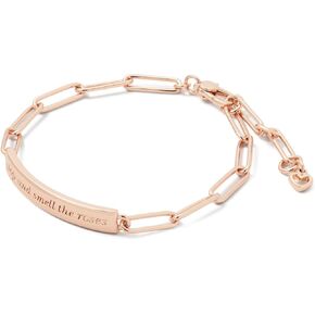 Kate Spade New York , Women's, Idiom Bracelet Stop and Smell The Roses Idiom Bracelet, Rose Gold, One Size