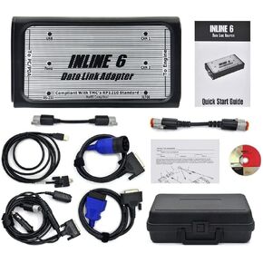 Inline 6 Data Link Adapter Full kit Fit for Cummins Engine J1939 J1708 Protocols Aftermarket Tool