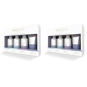مجموعة السفر THEORIE PURE Collection - شامبو مضاد للحساسية، وبلسم، وغسول للجسم، ومقشر للوجه والجسم - خالٍ من العطور. خالٍ من الكبريتات أو البارابين أو الفثالات أو الأصباغ الاصطناعية - جمال نظيف للشعر والجسم