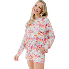 Mary Square Annie, Polyester Blend Women's Versatile Leisure Short Set