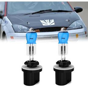 Headlight Bulbs Compatible With Ford Focus 2008-2011, 9008 High Low Beam Halogen Light Bulb Combo, Super Bright 6000K White, Plug and Play, Pack of 2