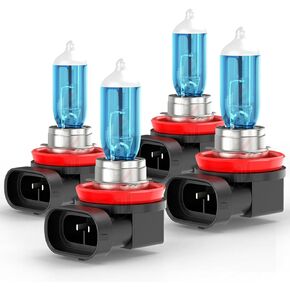 Compatible for Toyota Tacoma Headlights 2016 2017 2018 2019 2020 2021 2022 2023, H9 High Beam H11 Low Beam, Halogen Headlamp, 6000k White, 300% Brightness, 4-Pack