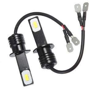 H1 LED Fog Lights Bulbs 6000K Cool White Super Bright 80W Power 3570 Chips LED Car Driving Running DRL Lamp Bright IP67 Waterproof Aluminum White (Set of 2)