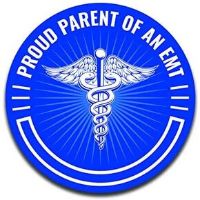 Proud Parent of an EMT Decal Sticker Car Truck Van Bumper Window Laptop Cup Wall - Two 5 Inch Decals - MKS0324
