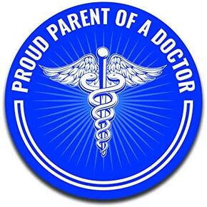 Proud Parent of A Doctor Decal Sticker Car Truck Van Bumper Window Laptop Cup Wall - Two 5 Inch Decals - MKS0323