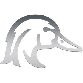 Wooden Duck Sticker Vinyl Decal Notebook Car Window Laptop 5" x 3.25" (Silver)