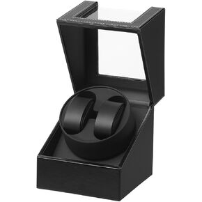 Automatic Watch Winder with Quiet Japanese Motor,AC Adapter or Battery Powered,Premium Leather Exterior and Soft Flexible Watch Pillows for Men's and Women's Watches