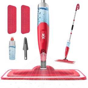 NileHome Spray Mops for Floor Cleaning, Microfiber Spray Mop with 580ml Refillable Bottle and 3 Replacement Pads Floor Mop for Household or Commercial Use Dust Mop for Hardwood Laminate Tile Ceramic